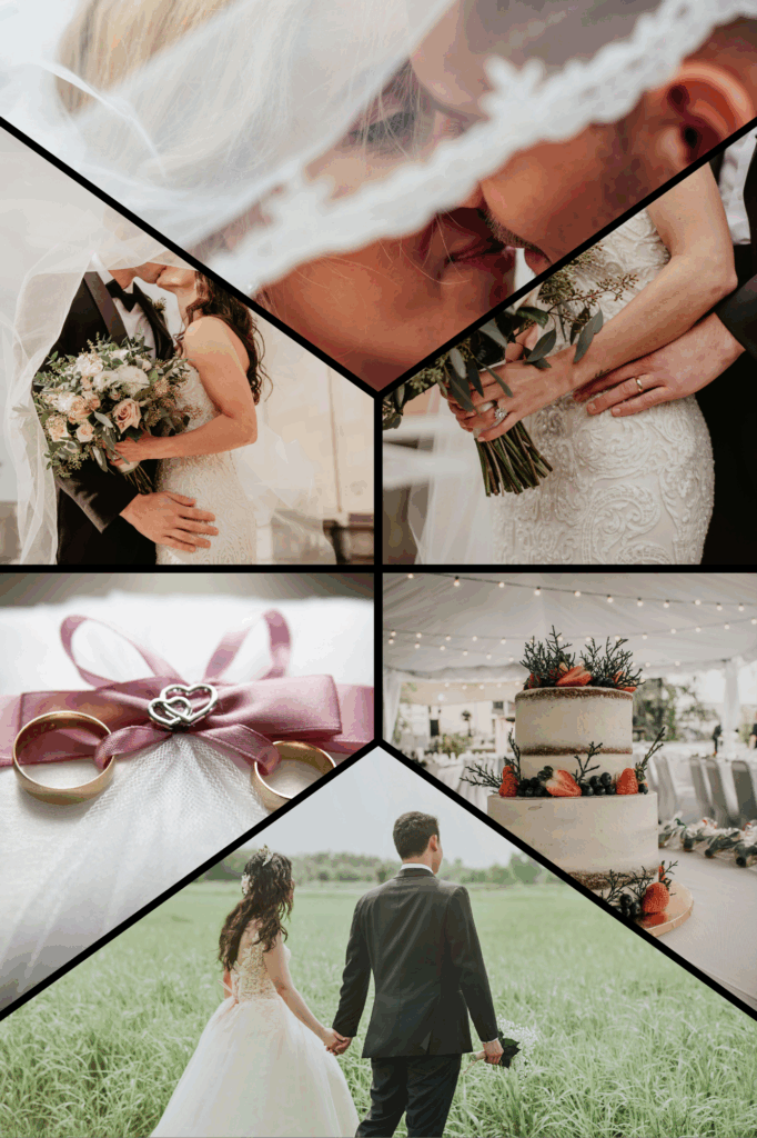 blue and beige tropical beach photo collage